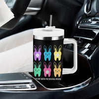 Easter Dentist Tumbler With Handle Chilling With My Dental Peeps Bunny - Wonder Print Shop