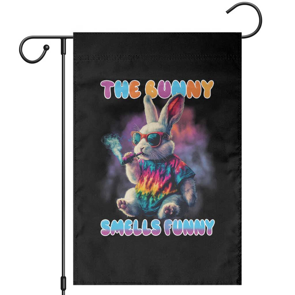 Happy 420 Easter Garden Flag Funny Smoking Easter Bunny Smells Funny Easter - Wonder Print Shop