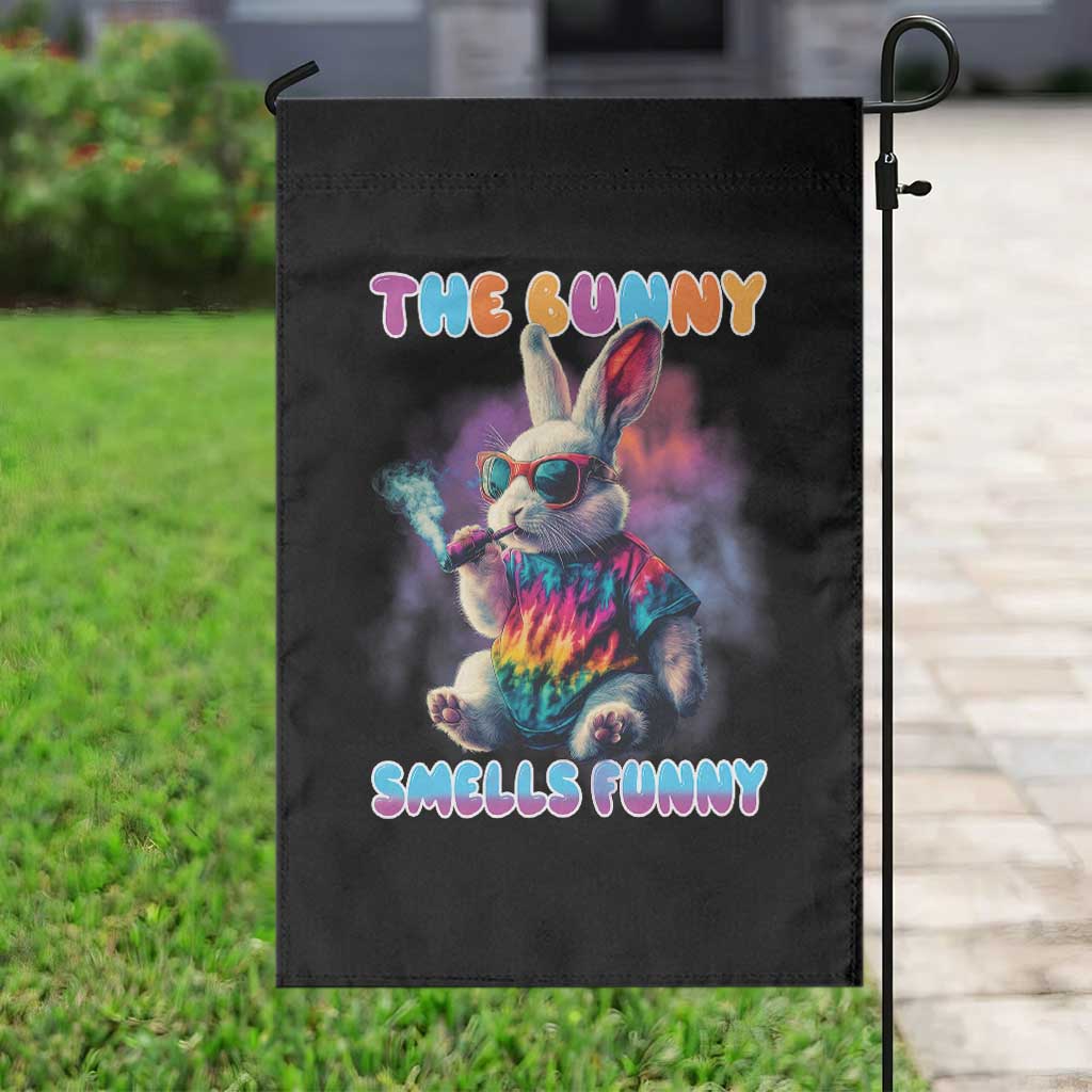 Happy 420 Easter Garden Flag Funny Smoking Easter Bunny Smells Funny Easter - Wonder Print Shop