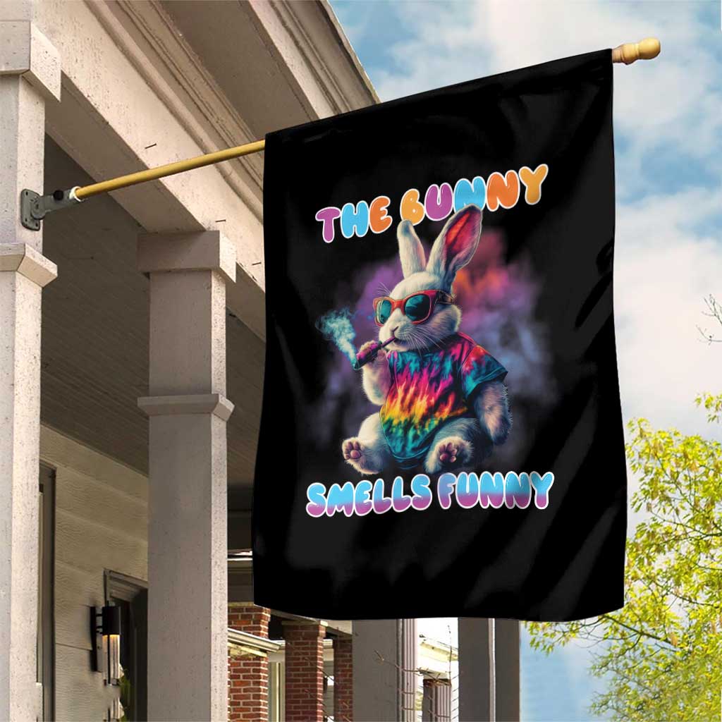 Happy 420 Easter Garden Flag Funny Smoking Easter Bunny Smells Funny Easter - Wonder Print Shop