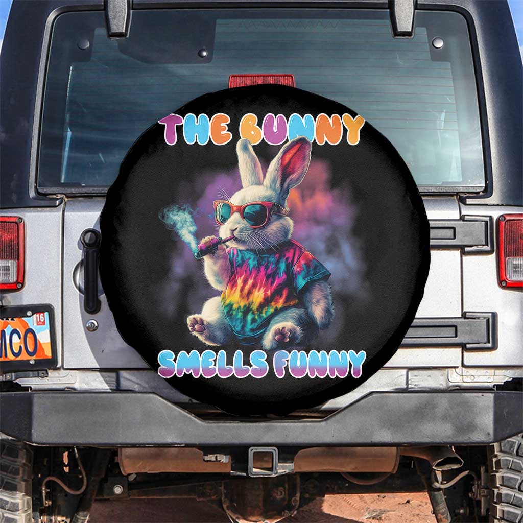 Happy 420 Easter Spare Tire Cover Funny Smoking Easter Bunny Smells Funny Easter - Wonder Print Shop