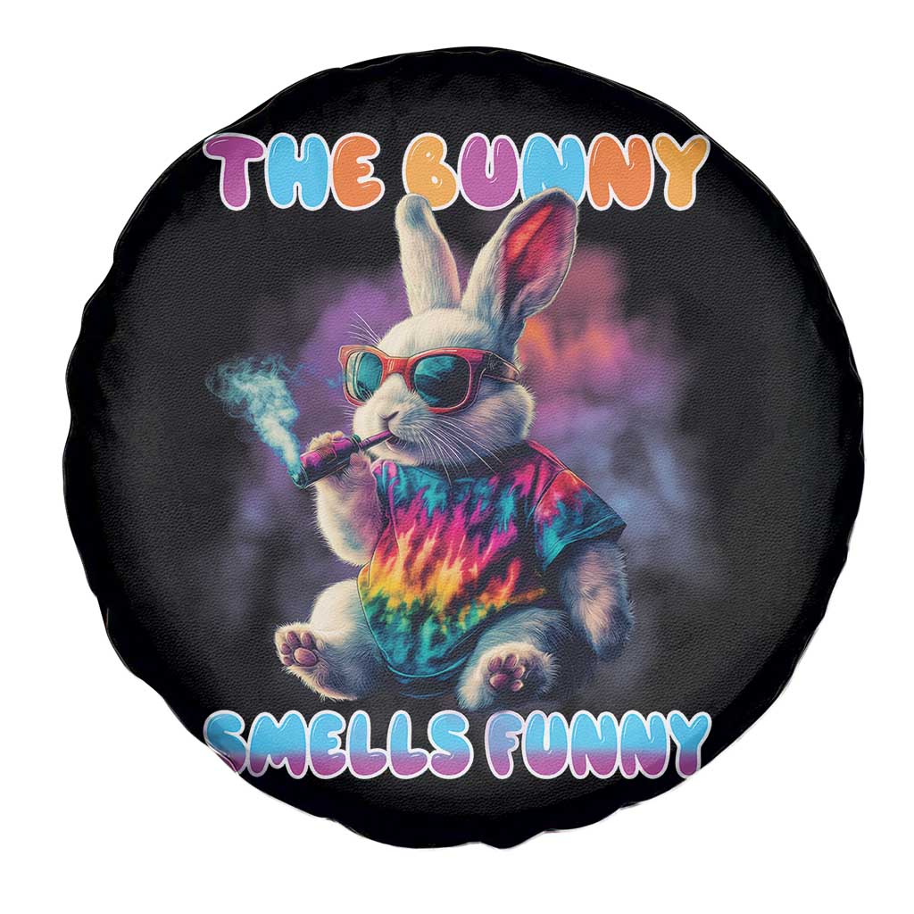 Happy 420 Easter Spare Tire Cover Funny Smoking Easter Bunny Smells Funny Easter - Wonder Print Shop