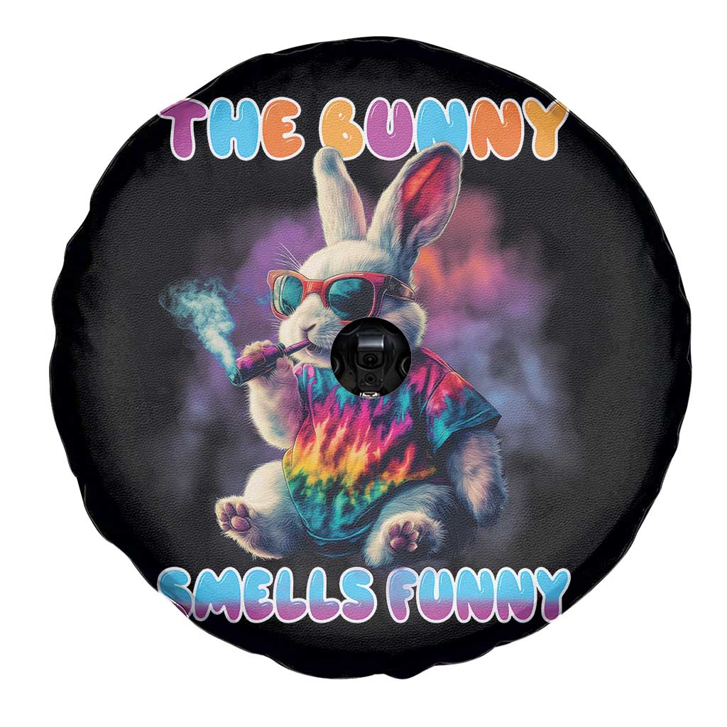 Happy 420 Easter Spare Tire Cover Funny Smoking Easter Bunny Smells Funny Easter - Wonder Print Shop