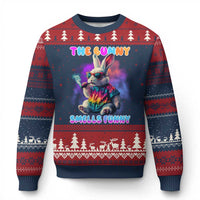 Happy 420 Easter Ugly Christmas Sweater Funny Smoking Easter Bunny Smells Funny Easter - Wonder Print Shop