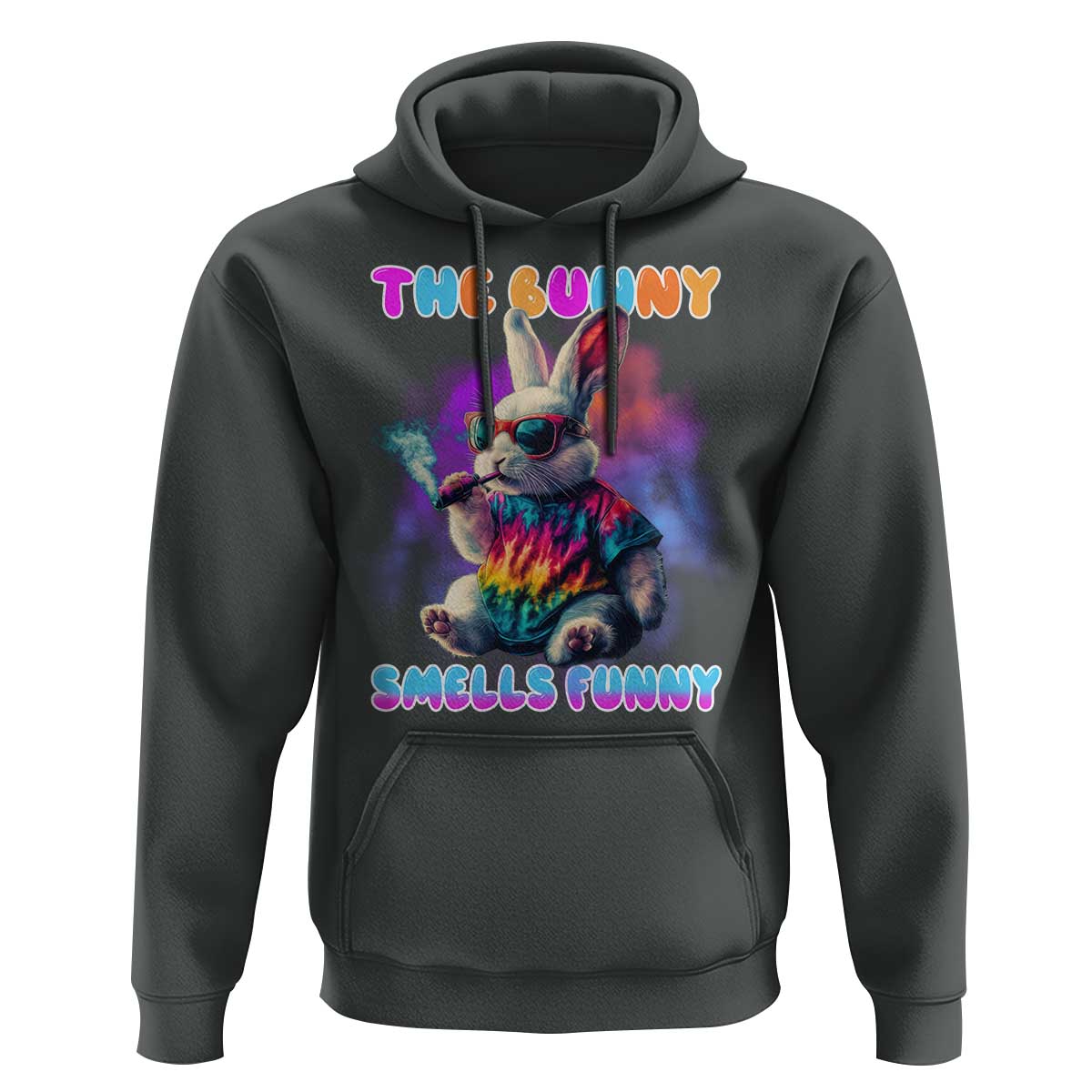 Happy 420 Easter Hoodie Funny Smoking Easter Bunny Smells Funny Easter - Wonder Print Shop