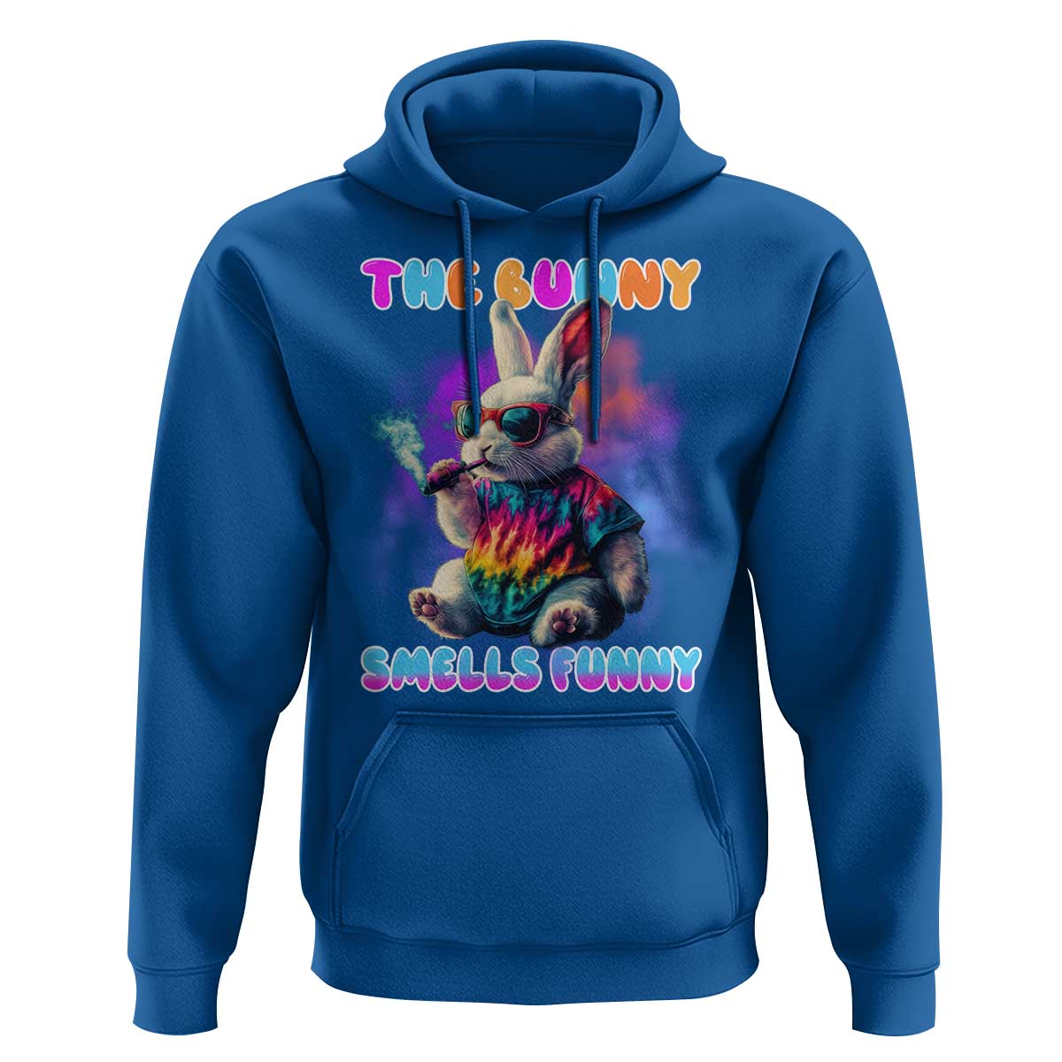 Happy 420 Easter Hoodie Funny Smoking Easter Bunny Smells Funny Easter - Wonder Print Shop