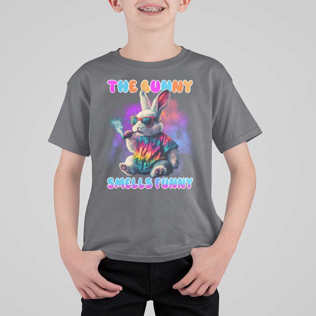Happy 420 Easter T Shirt For Kid Funny Smoking Easter Bunny Smells Funny Easter - Wonder Print Shop