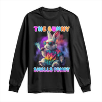 Happy 420 Easter Long Sleeve Shirt Funny Smoking Easter Bunny Smells Funny Easter - Wonder Print Shop