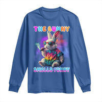 Happy 420 Easter Long Sleeve Shirt Funny Smoking Easter Bunny Smells Funny Easter - Wonder Print Shop