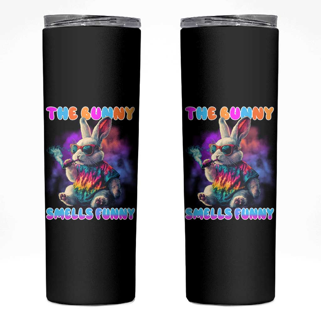 Happy 420 Easter Skinny Tumbler Funny Smoking Easter Bunny Smells Funny Easter - undefined