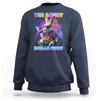 Happy 420 Easter Sweatshirt Funny Smoking Easter Bunny Smells Funny Easter - Wonder Print Shop