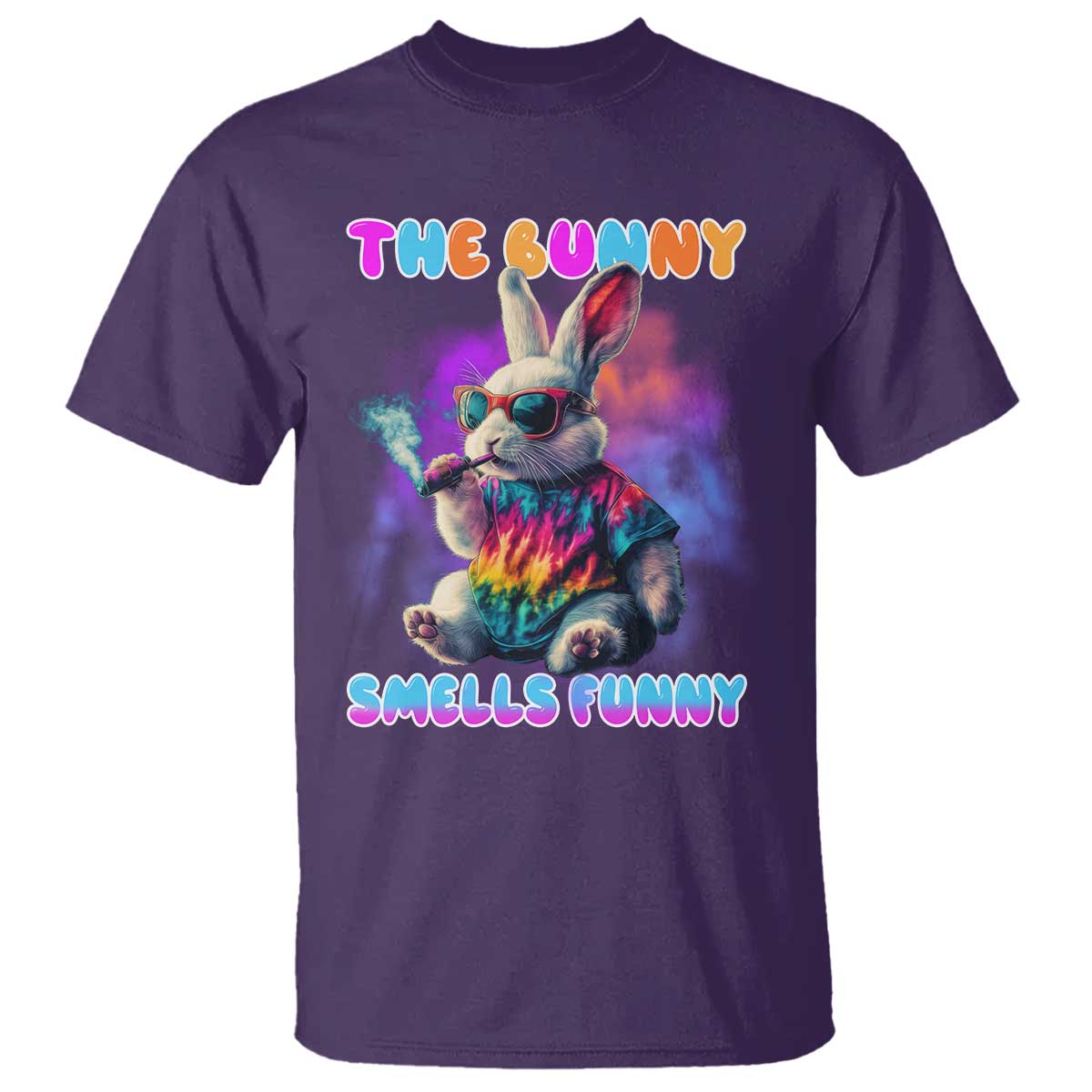 Happy 420 Easter T Shirt Funny Smoking Easter Bunny Smells Funny Easter - Wonder Print Shop