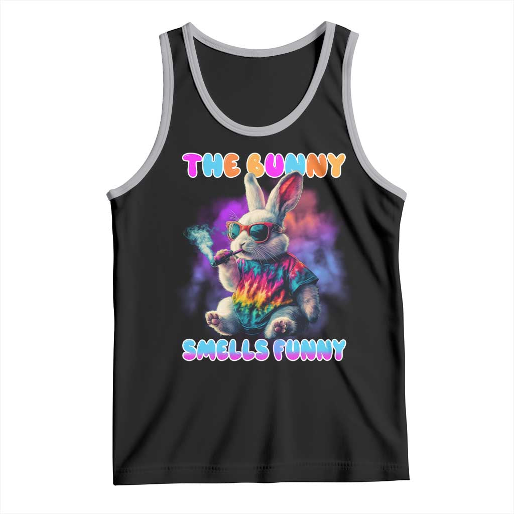 Happy 420 Easter Tank Top Funny Smoking Easter Bunny Smells Funny Easter - Wonder Print Shop