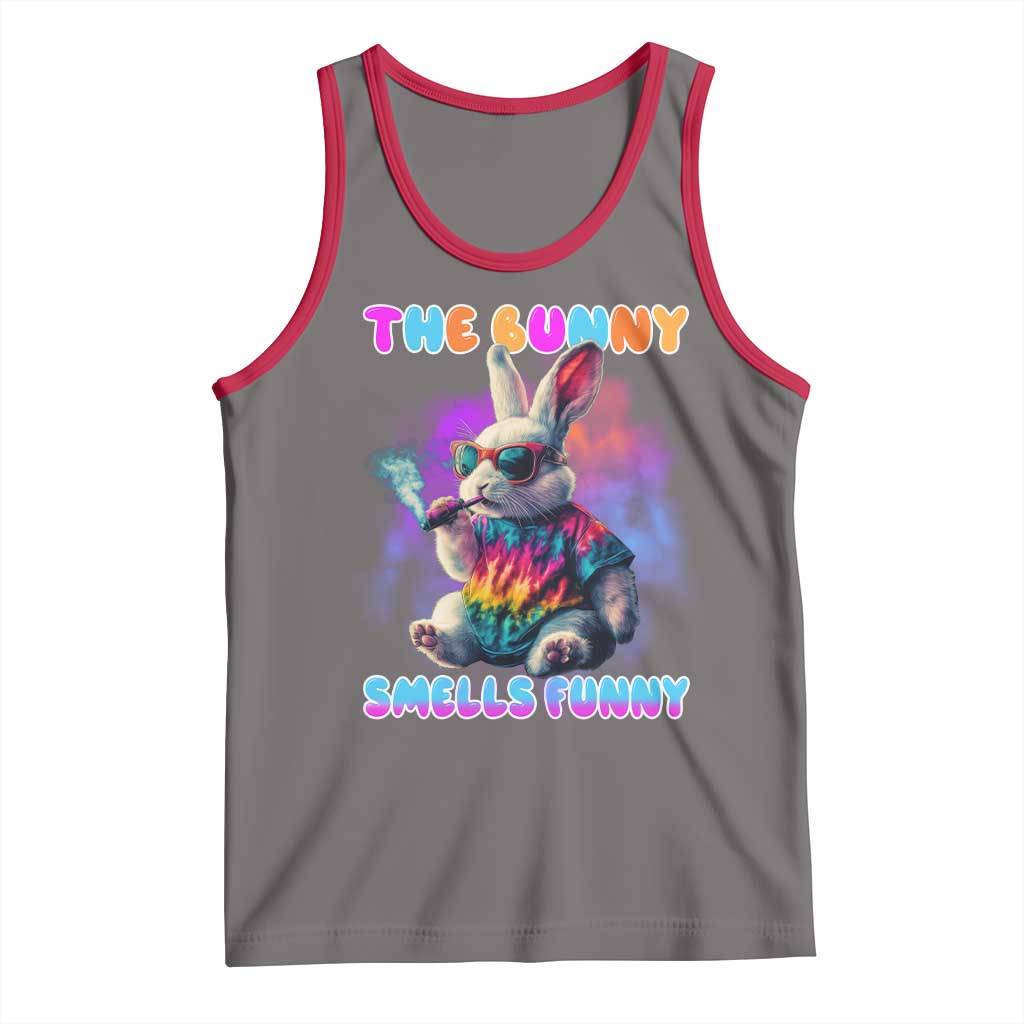 Happy 420 Easter Tank Top Funny Smoking Easter Bunny Smells Funny Easter - Wonder Print Shop