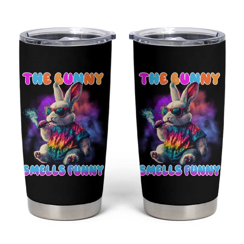 Happy 420 Easter Tumbler Cup Funny Smoking Easter Bunny Smells Funny Easter - Wonder Print Shop
