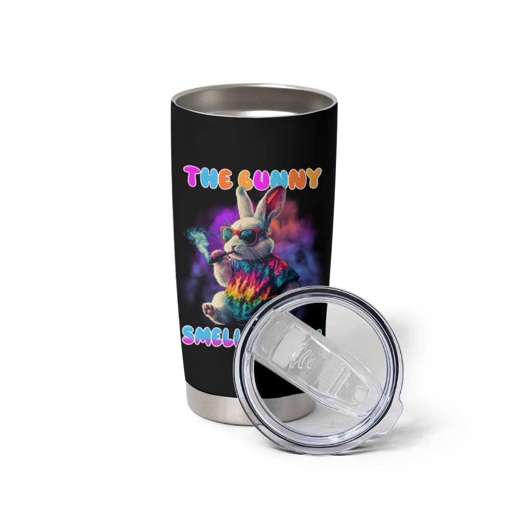 Happy 420 Easter Tumbler Cup Funny Smoking Easter Bunny Smells Funny Easter - Wonder Print Shop