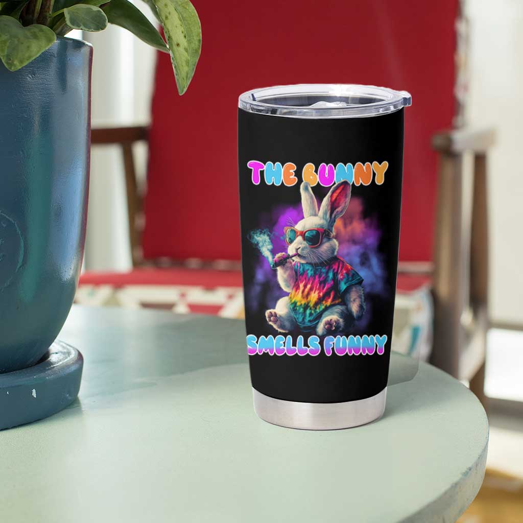 Happy 420 Easter Tumbler Cup Funny Smoking Easter Bunny Smells Funny Easter - Wonder Print Shop