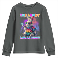 Happy 420 Easter Youth Sweatshirt Funny Smoking Easter Bunny Smells Funny Easter - Wonder Print Shop