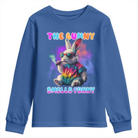 Happy 420 Easter Youth Sweatshirt Funny Smoking Easter Bunny Smells Funny Easter - Wonder Print Shop
