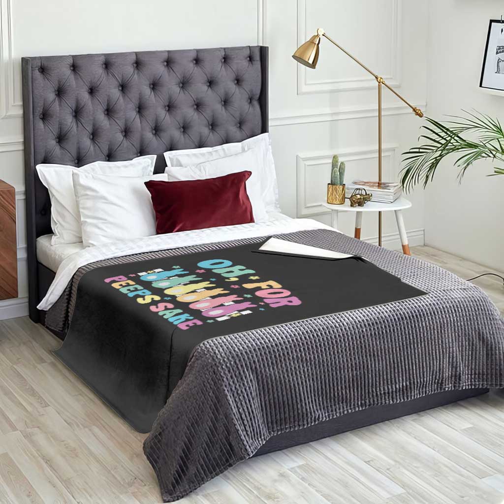 Oh For Peeps Sake Easter Bunny Throw Blanket - Wonder Print Shop
