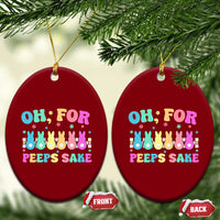 Oh For Peeps Sake Easter Bunny Ceramic Ornament - Wonder Print Shop