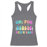 Oh For Peeps Sake Easter Bunny Racerback Tank Top - Wonder Print Shop