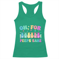 Oh For Peeps Sake Easter Bunny Racerback Tank Top - Wonder Print Shop