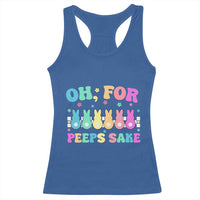Oh For Peeps Sake Easter Bunny Racerback Tank Top - Wonder Print Shop