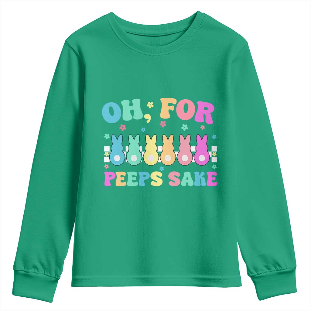 Oh For Peeps Sake Easter Bunny Youth Sweatshirt - Wonder Print Shop