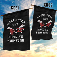Every Bunny Was Kung Fu Fighting Garden Flag Funny Cool Easter Graphic