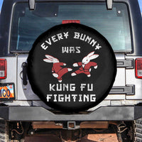 Every Bunny Was Kung Fu Fighting Spare Tire Cover Funny Cool Easter Graphic