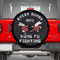 Every Bunny Was Kung Fu Fighting Spare Tire Cover Funny Cool Easter Graphic