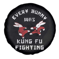 Every Bunny Was Kung Fu Fighting Spare Tire Cover Funny Cool Easter Graphic