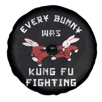 Every Bunny Was Kung Fu Fighting Spare Tire Cover Funny Cool Easter Graphic