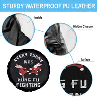 Every Bunny Was Kung Fu Fighting Spare Tire Cover Funny Cool Easter Graphic