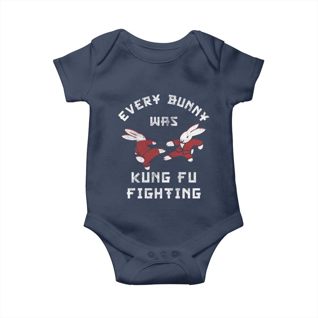 Every Bunny Was Kung Fu Fighting Baby Onesie Funny Cool Easter Graphic