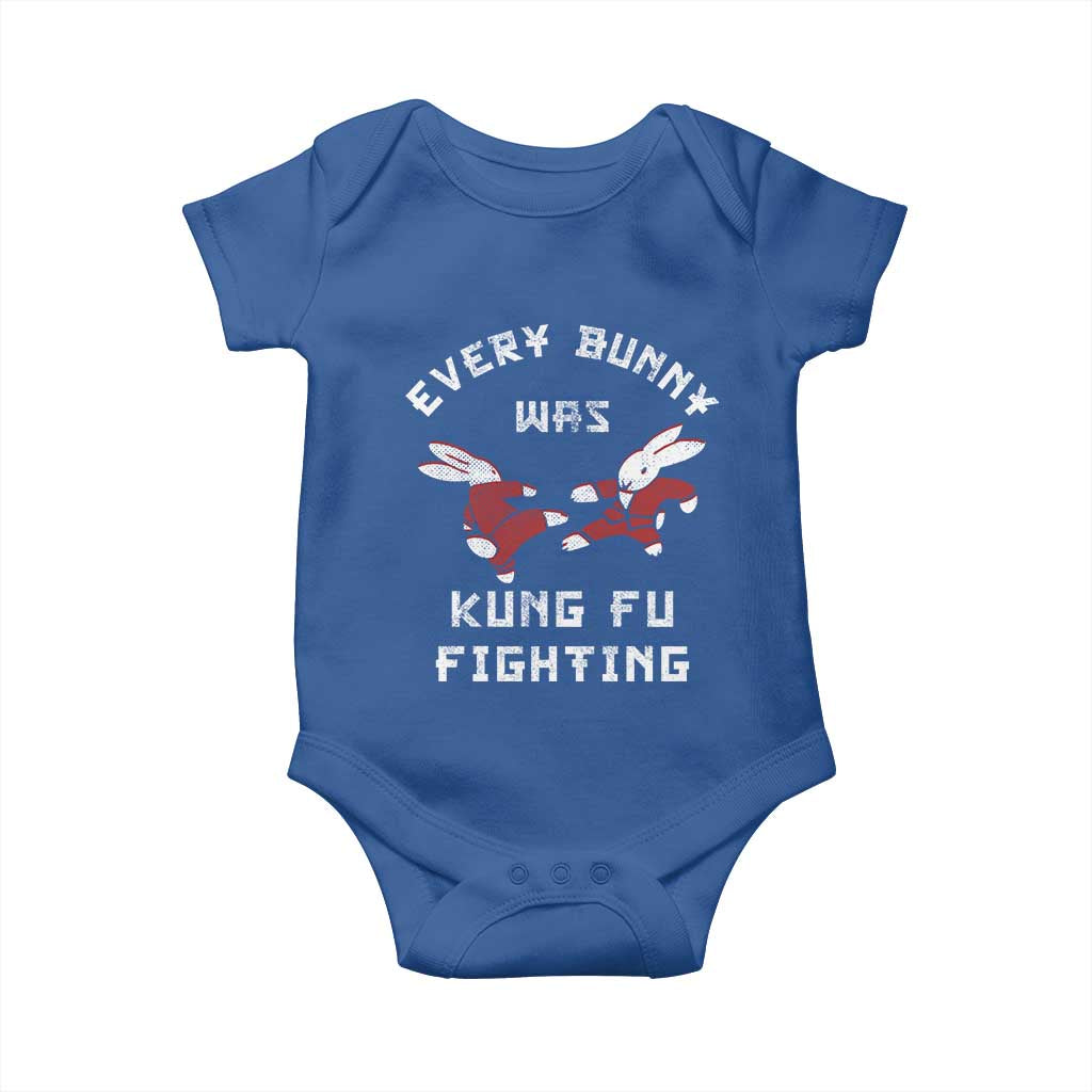 Every Bunny Was Kung Fu Fighting Baby Onesie Funny Cool Easter Graphic