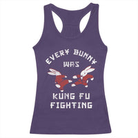 Every Bunny Was Kung Fu Fighting Racerback Tank Top Funny Cool Easter Graphic