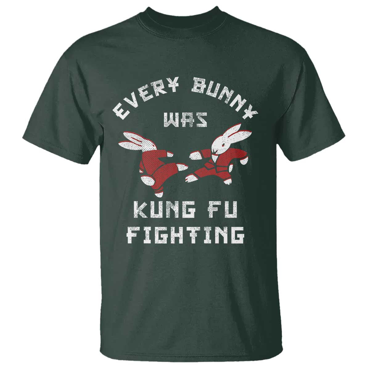 Every Bunny Was Kung Fu Fighting T Shirt Funny Cool Easter Graphic
