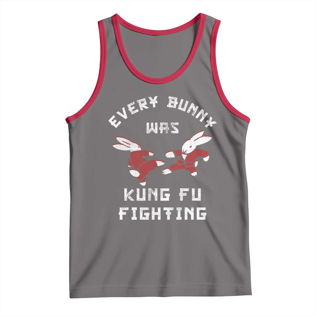 Every Bunny Was Kung Fu Fighting Tank Top Funny Cool Easter Graphic