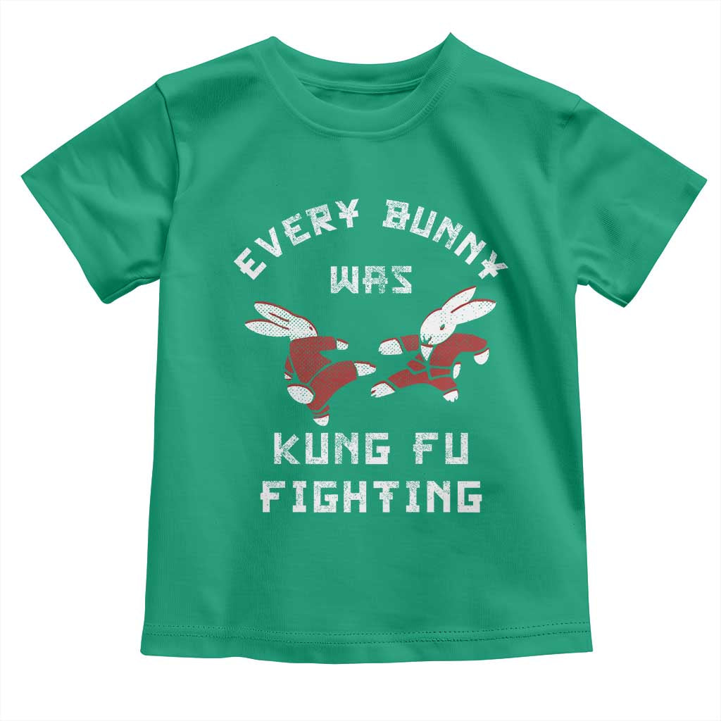 Every Bunny Was Kung Fu Fighting Toddler T Shirt Funny Cool Easter Graphic