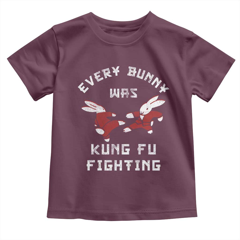 Every Bunny Was Kung Fu Fighting Toddler T Shirt Funny Cool Easter Graphic