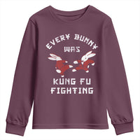 Every Bunny Was Kung Fu Fighting Youth Sweatshirt Funny Cool Easter Graphic