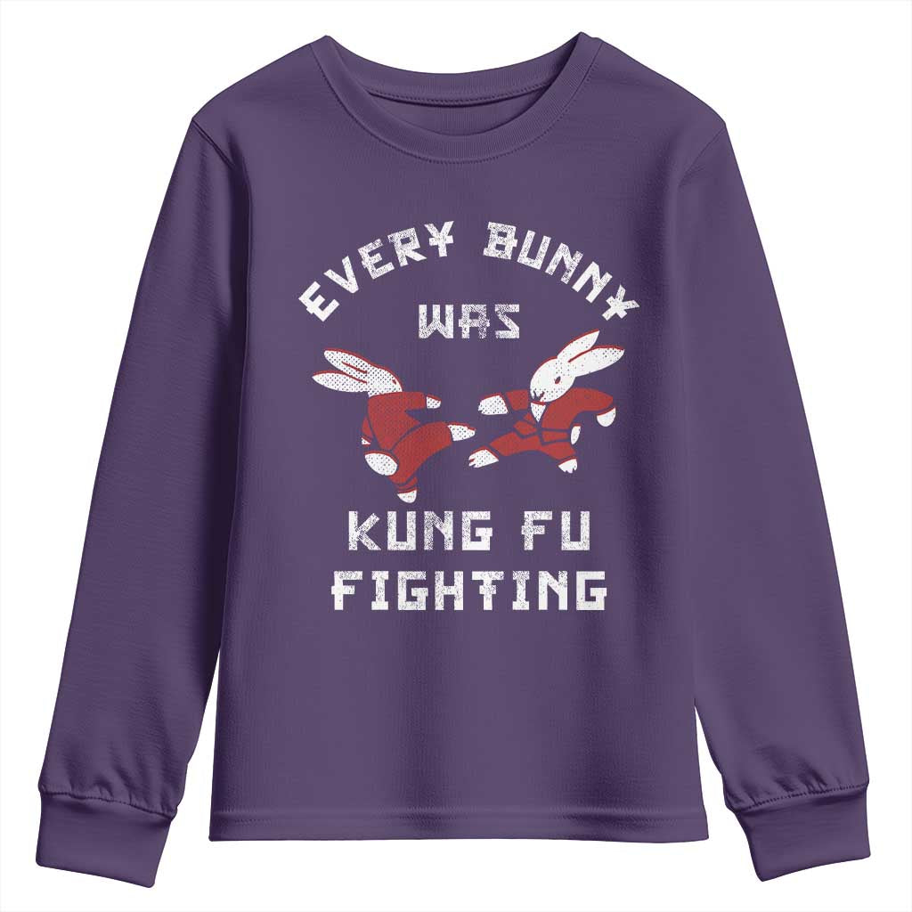 Every Bunny Was Kung Fu Fighting Youth Sweatshirt Funny Cool Easter Graphic
