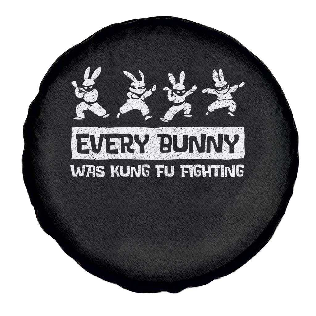 Bunny Kung Fu Fighting Spare Tire Cover Funny Easter Vintage Graphic