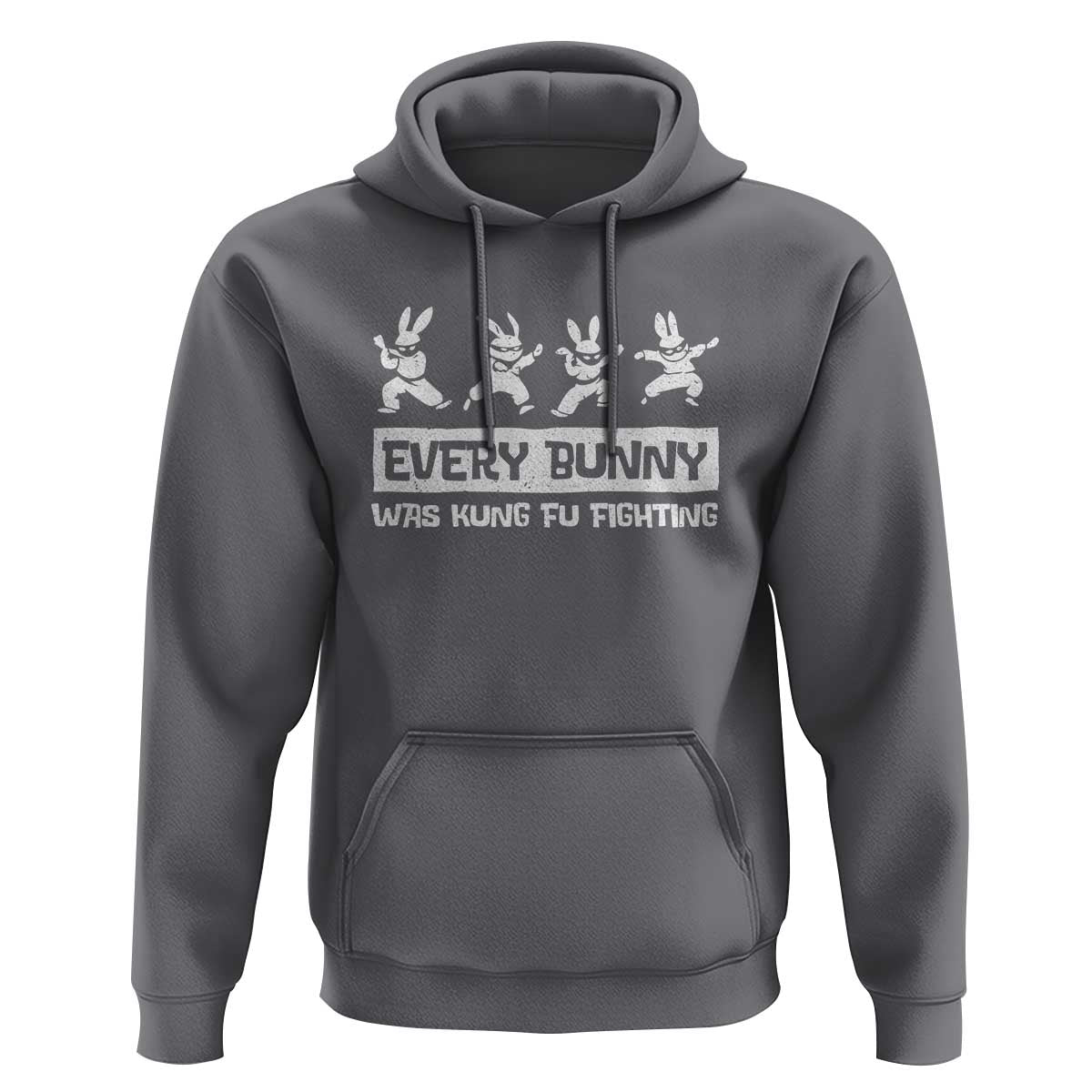 Bunny Kung Fu Fighting Hoodie Funny Easter Vintage Graphic