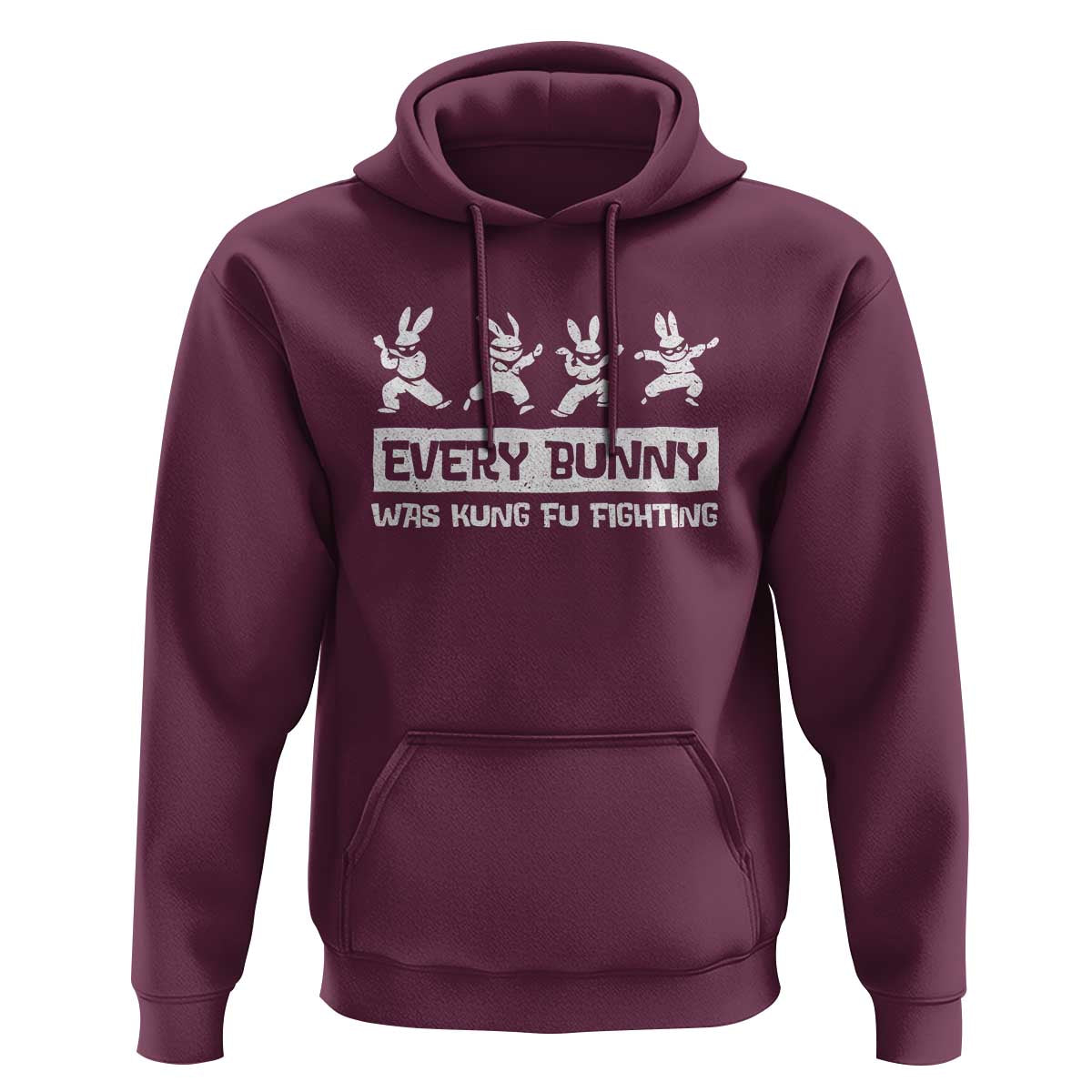 Bunny Kung Fu Fighting Hoodie Funny Easter Vintage Graphic