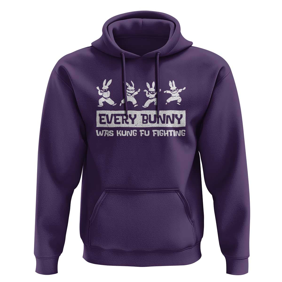 Bunny Kung Fu Fighting Hoodie Funny Easter Vintage Graphic