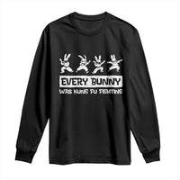 Bunny Kung Fu Fighting Long Sleeve Shirt Funny Easter Vintage Graphic