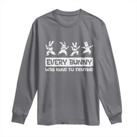 Bunny Kung Fu Fighting Long Sleeve Shirt Funny Easter Vintage Graphic